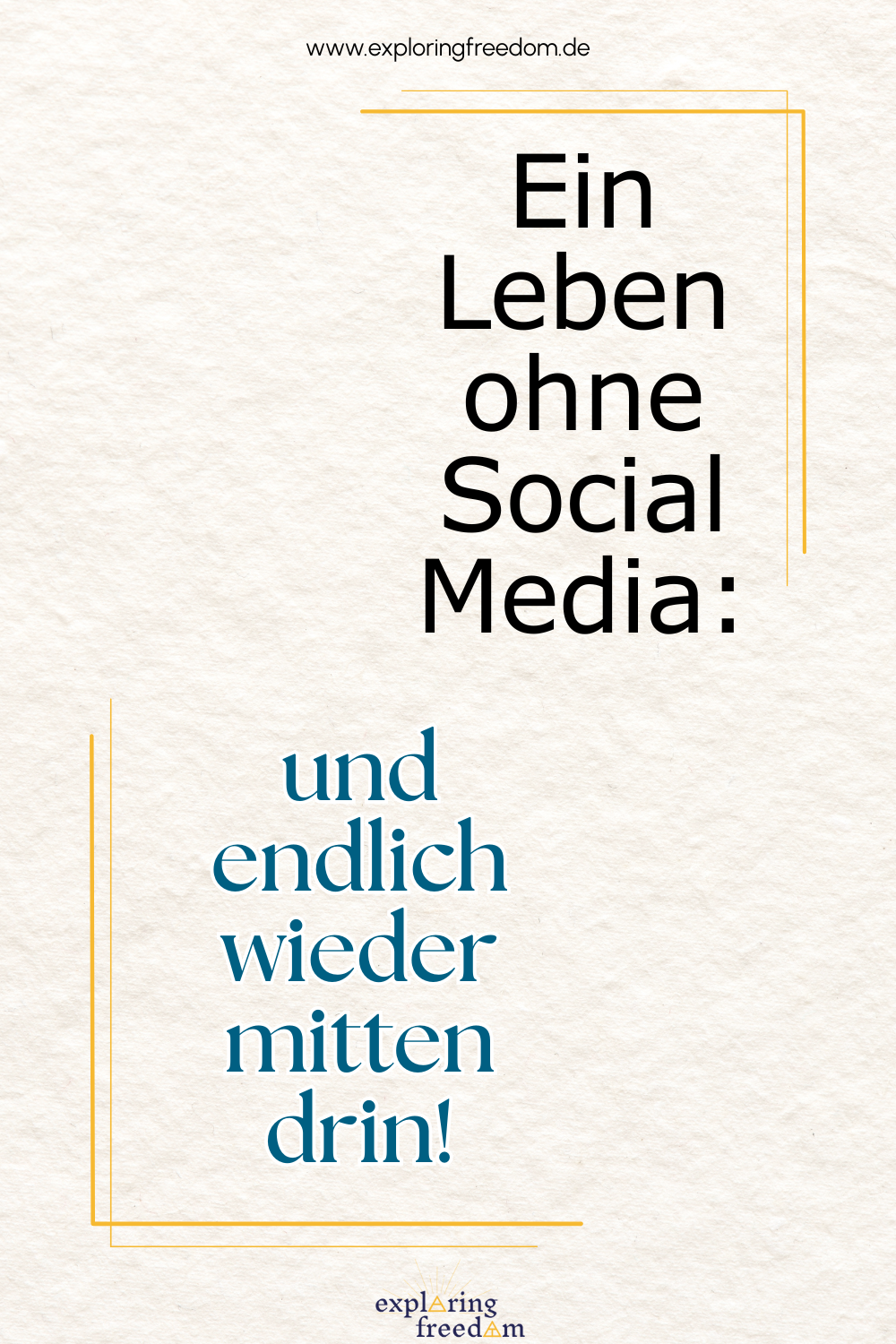 Ein Leben ohne Social Media und endlich wieder mittendrin
