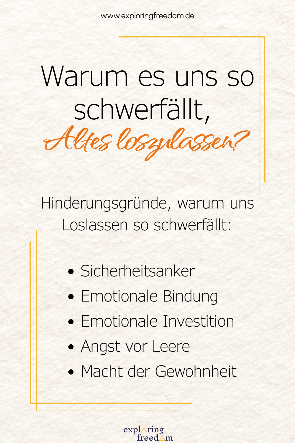 Altes loslassen: 8 praktische Tipps, um emotionalen Ballast hinter dir zu lassen